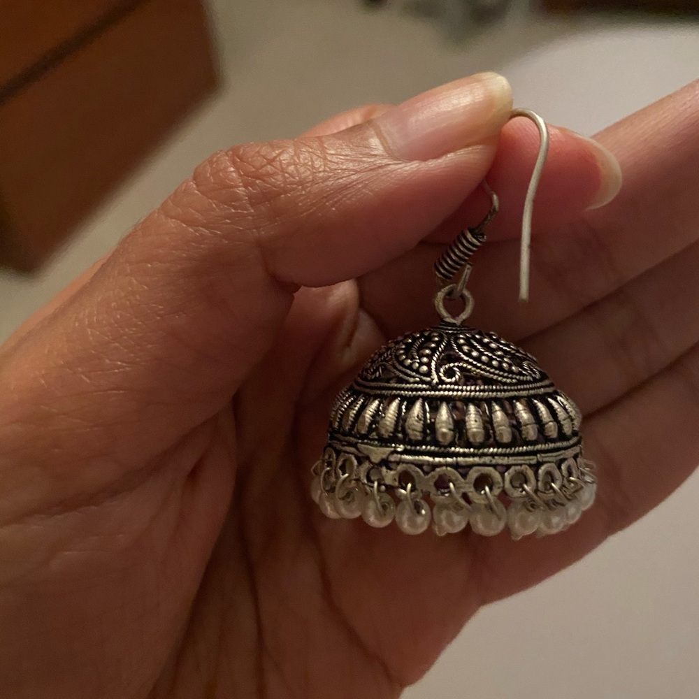 Silver earrings